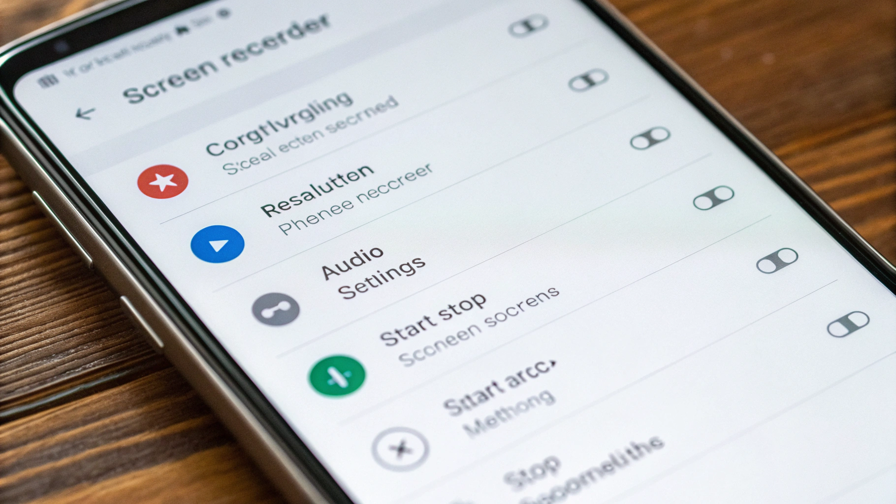 Настройки записи экрана в One UI: звук, качество и отображение касаний