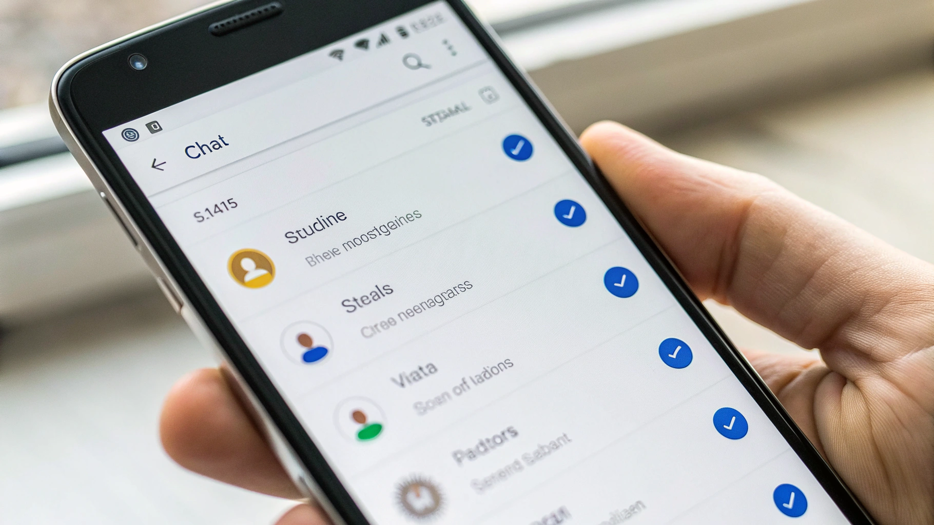 Экран настроек «Чаты RCS» в Google Messages на Samsung и статус «устанавливается»