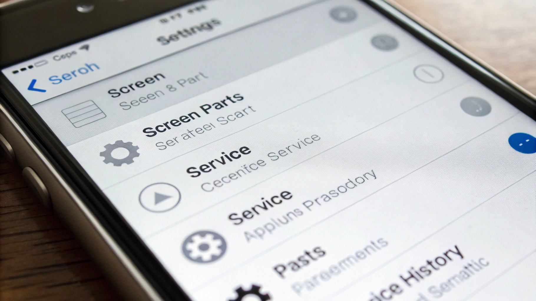 Раздел iOS «История запчастей и обслуживания» в меню «Об этом устройстве»