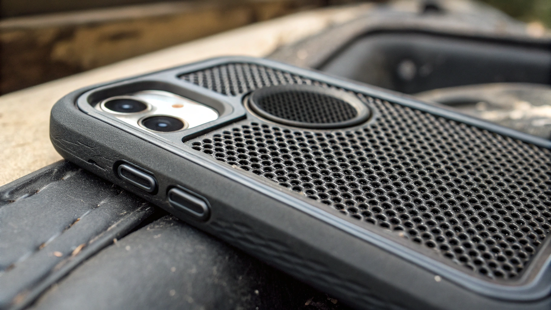 Проверка решётки динамика и чехла на смартфоне Samsung