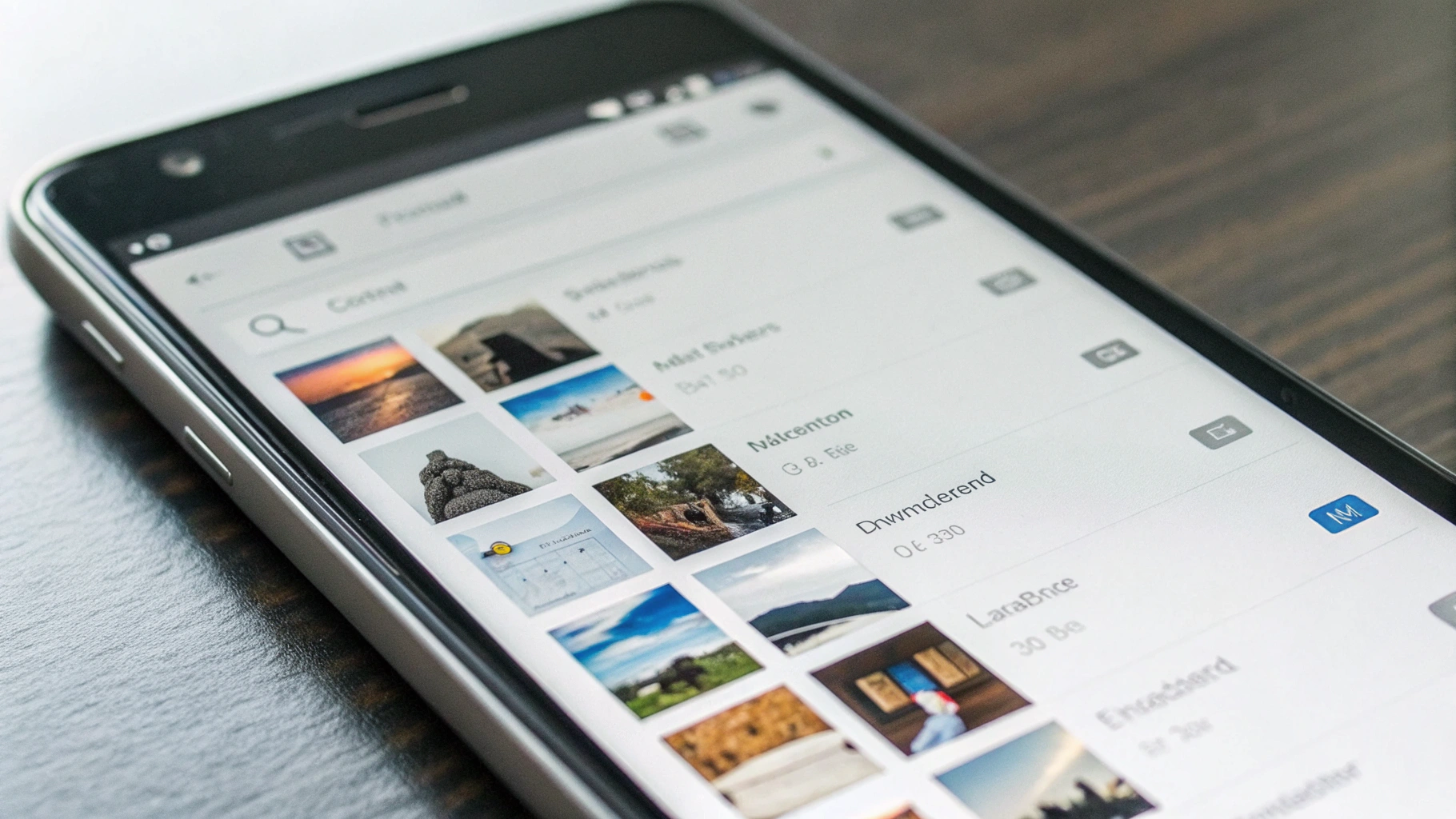 Папка «Загрузки» в файловом менеджере со сортировкой по размеру