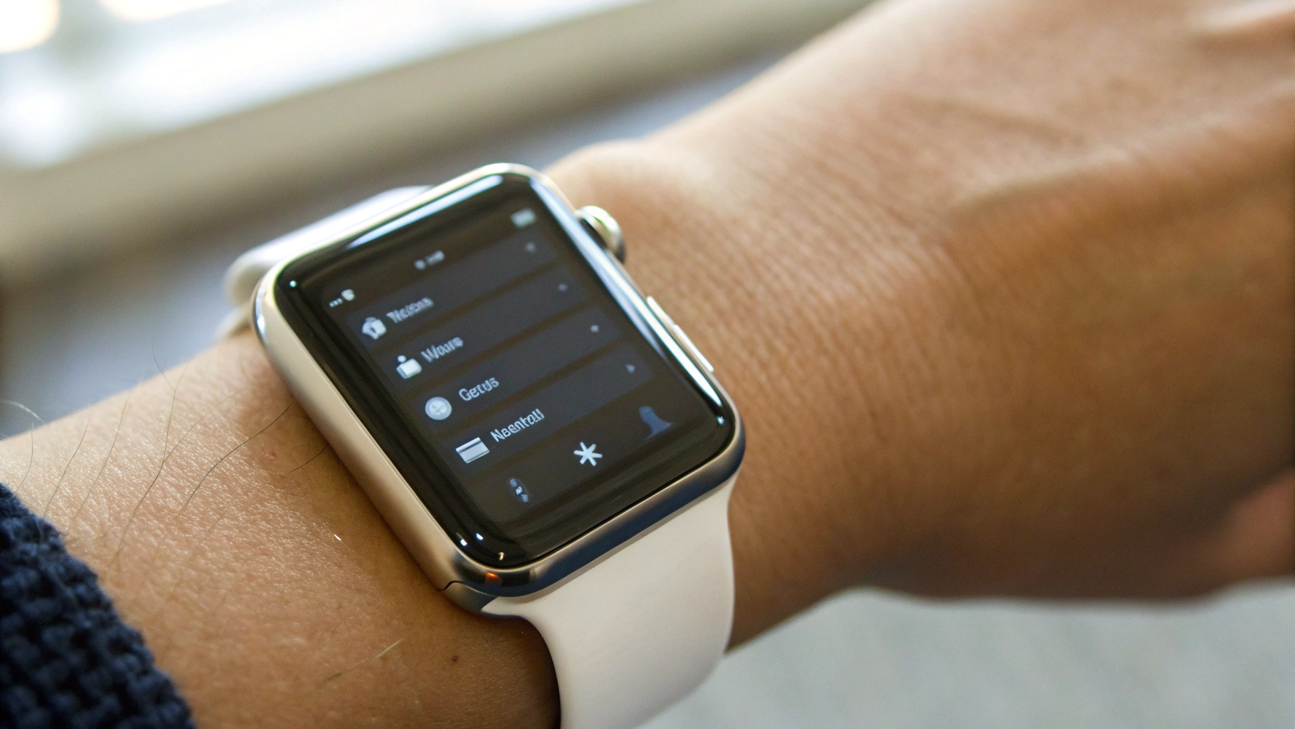 Меню «Жесты» в настройках Apple Watch