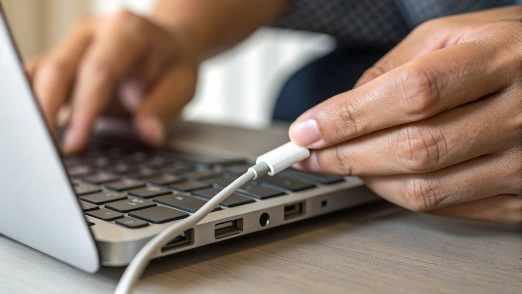 Проверка кабеля и порта USB‑C на MacBook