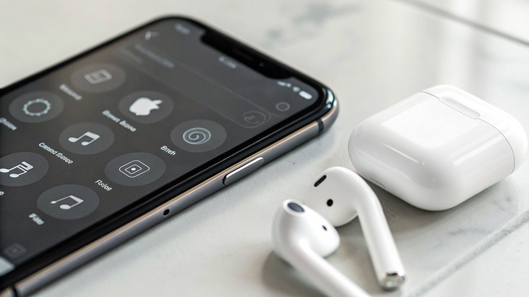 Переключение режимов шумоподавления и прозрачности в Пункте управления iPhone