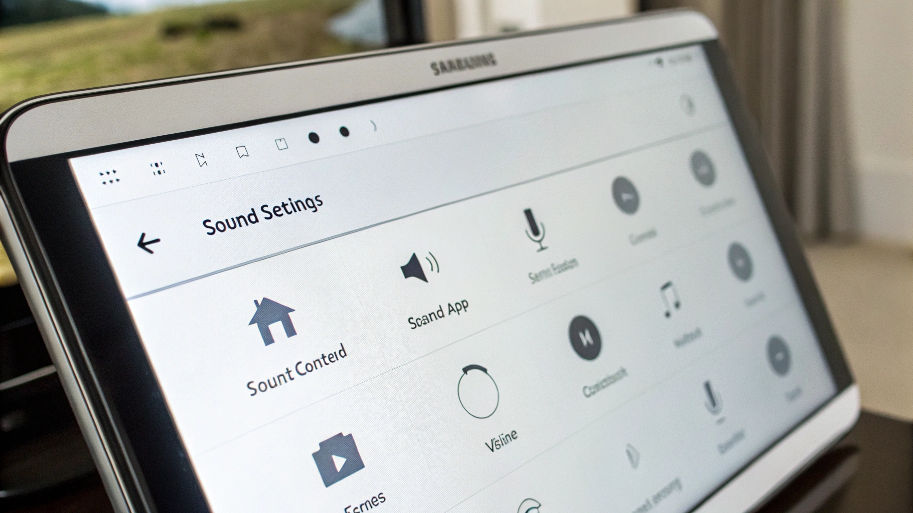 Экран настроек Samsung с пунктом «Раздельный звук приложения» и выбором устройства вывода