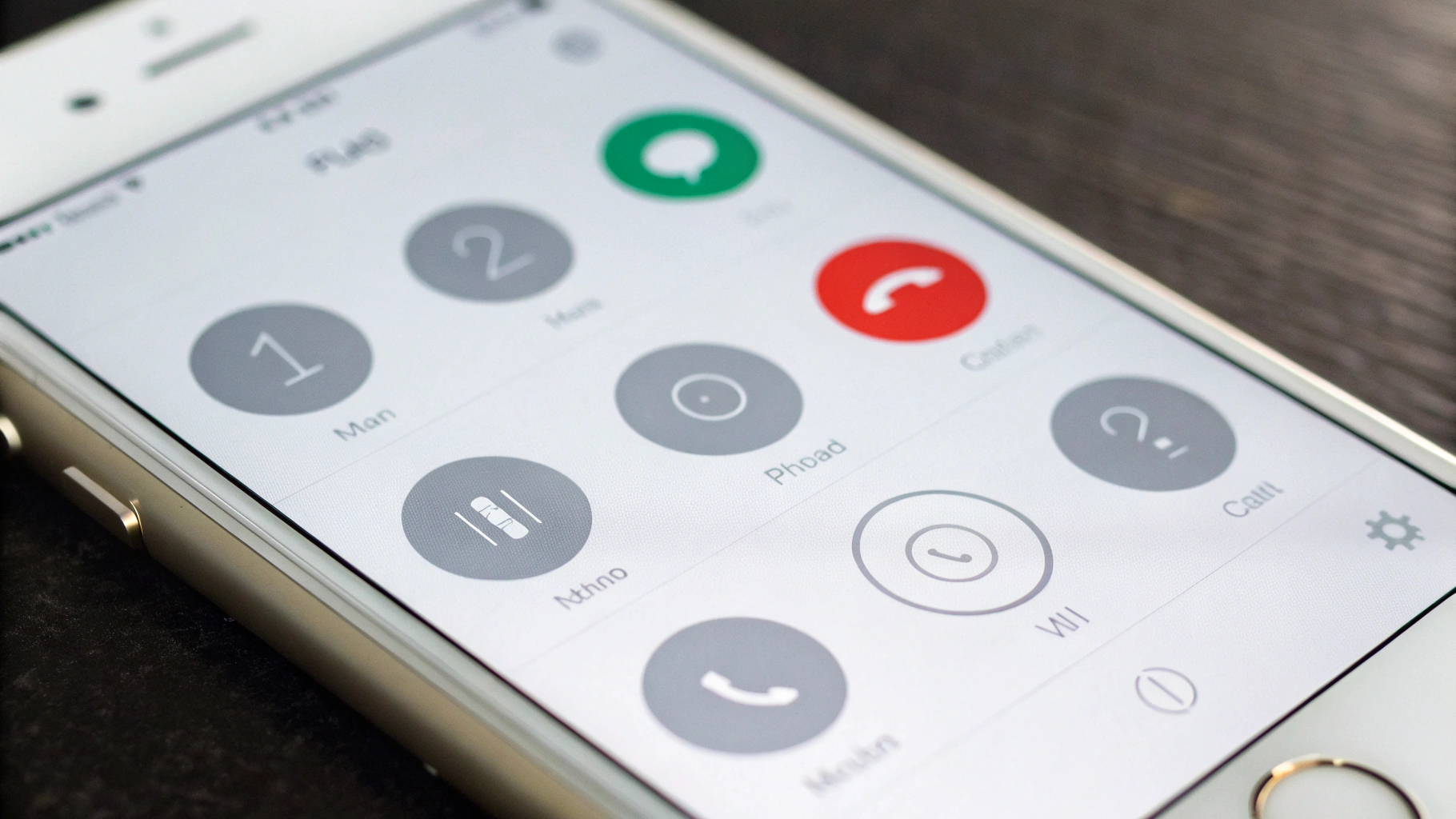 Интерфейс звонка на iPhone с кнопкой записи разговора