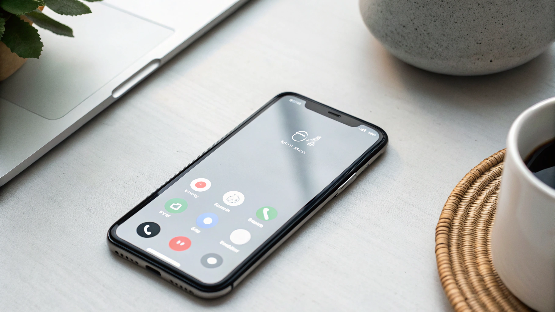 Экран блокировки со значками уведомлений без текста для экономии батареи и приватности