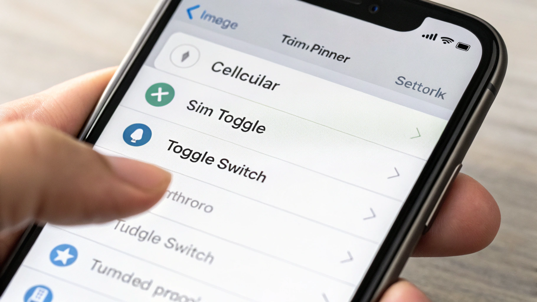 Включение переключателя SIM‑PIN в настройках iPhone