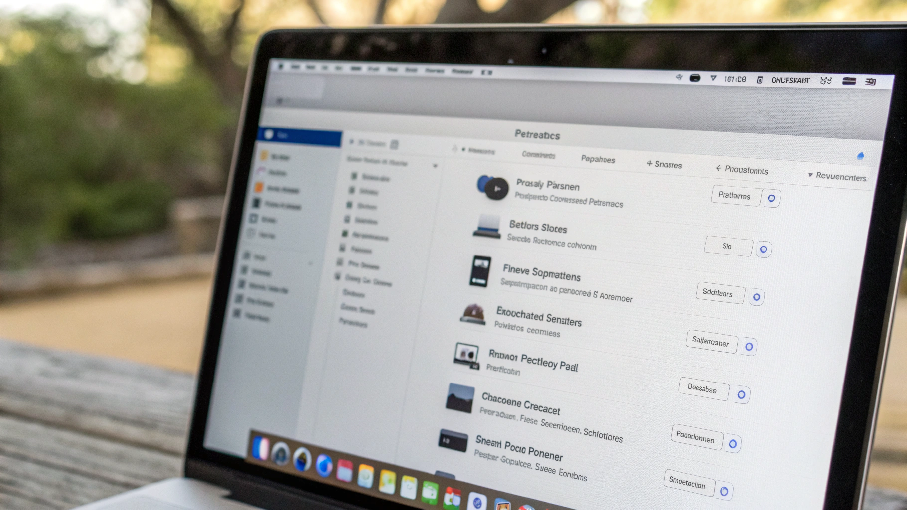 Окно «Принтеры и сканеры» в macOS на экране MacBook