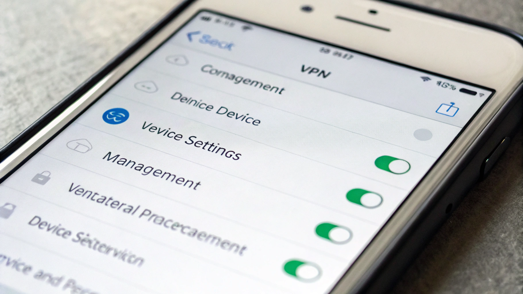Раздел iPhone «VPN и управление устройством» для поиска профиля MDM