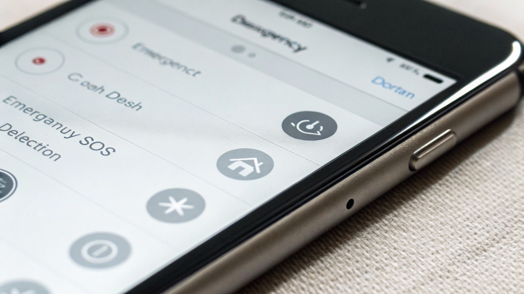 Раздел «Экстренный вызов — SOS» на iPhone с переключателем «Обнаружение аварии»