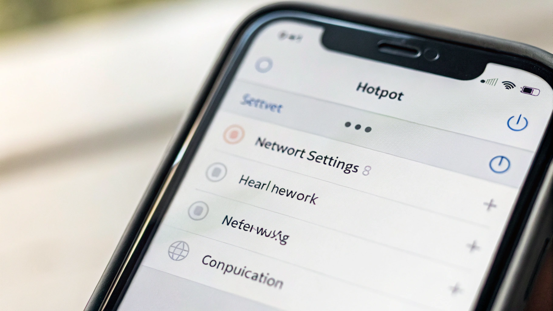 Экран настройки точки доступа на смартфоне: имя сети, пароль и тип защиты