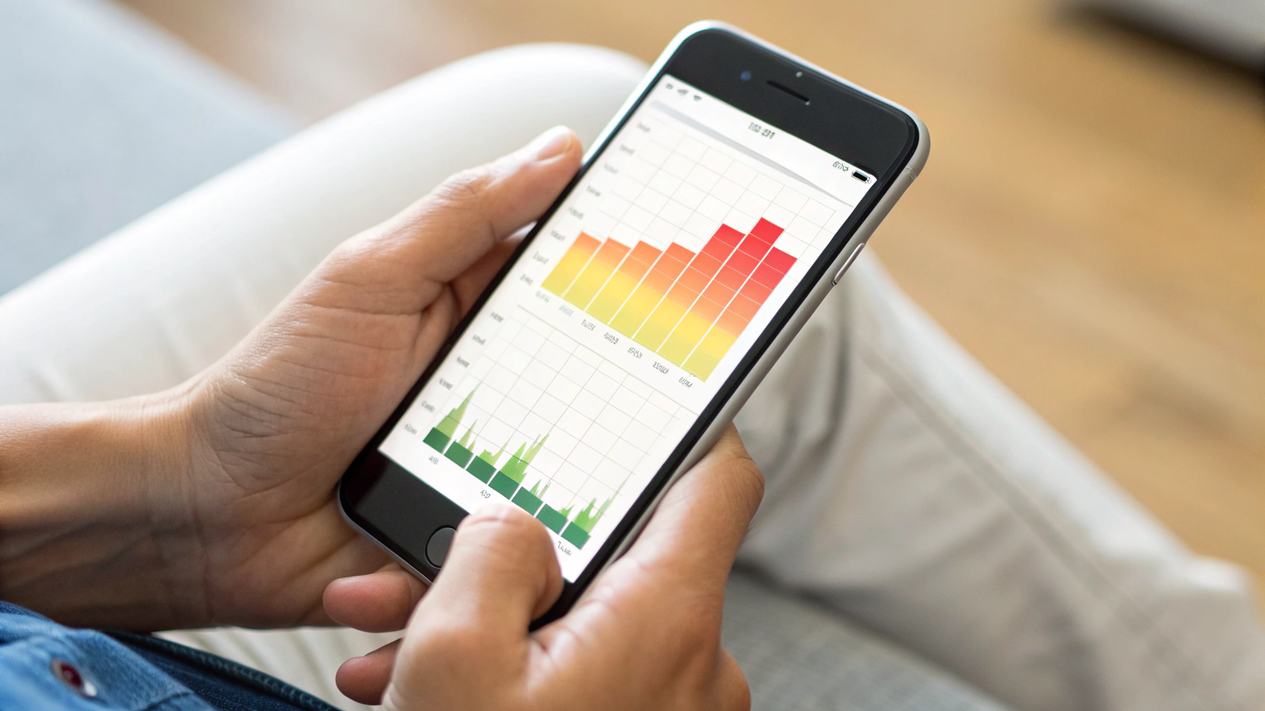 График уровня шума в приложении «Здоровье» на iPhone