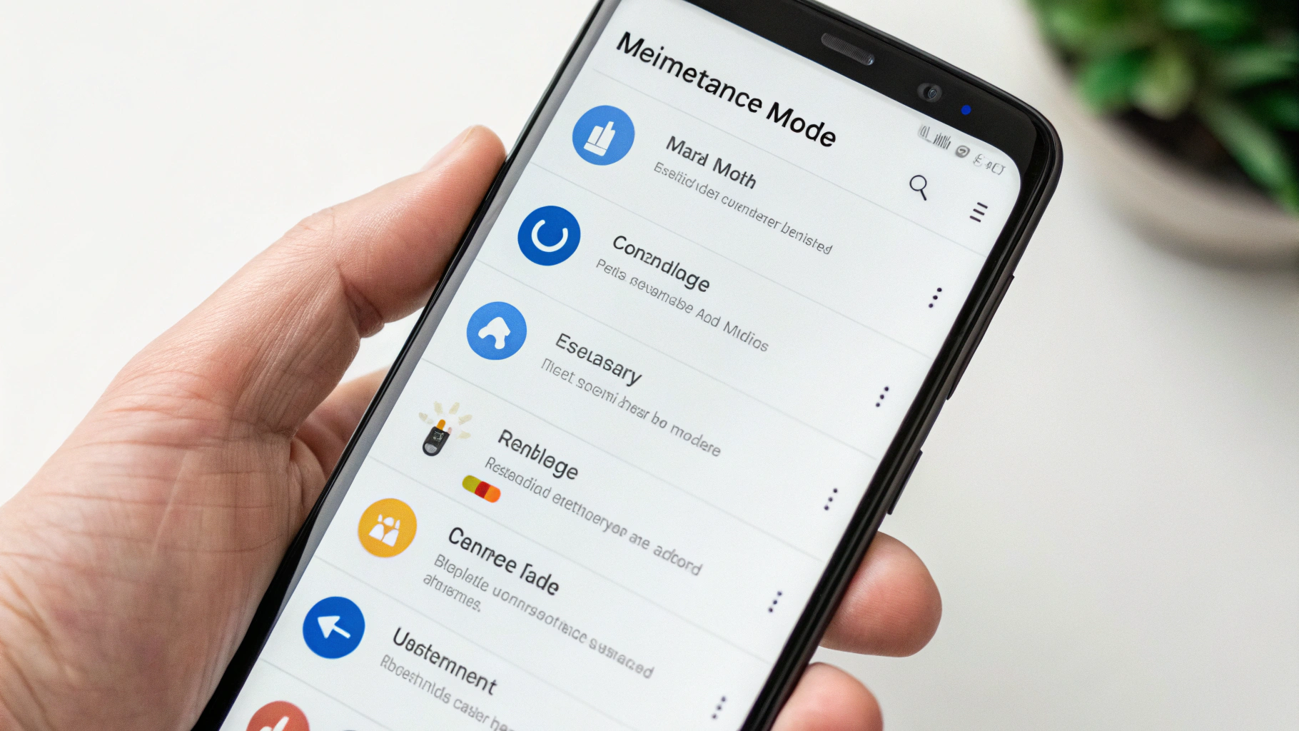 Меню «Режим обслуживания» в настройках Samsung Galaxy