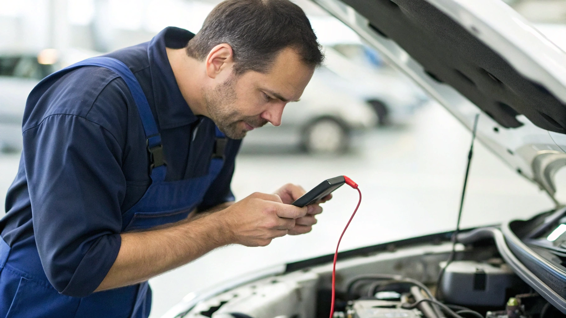 Проверка смартфона мастером в режиме обслуживания после перезагрузки