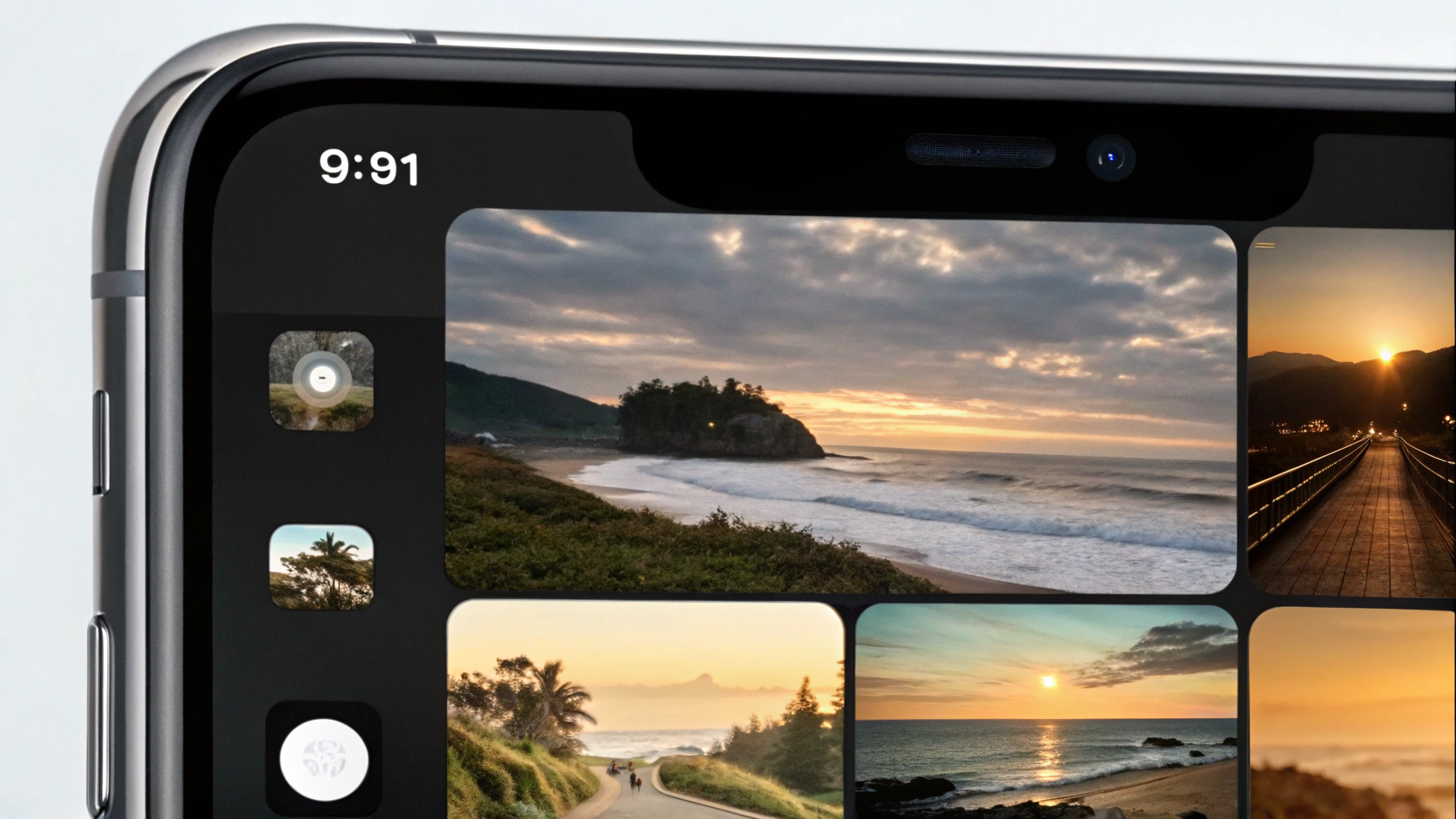 Экран iPhone с настройками камеры: фотографические стили и параметры HDR
