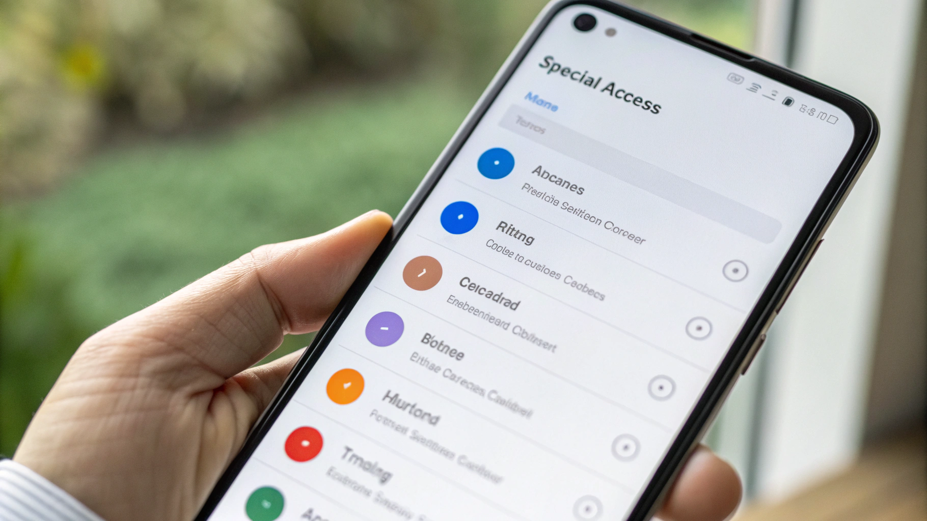 Меню One UI со специальным доступом приложений, где находится пункт «Появляться поверх других»