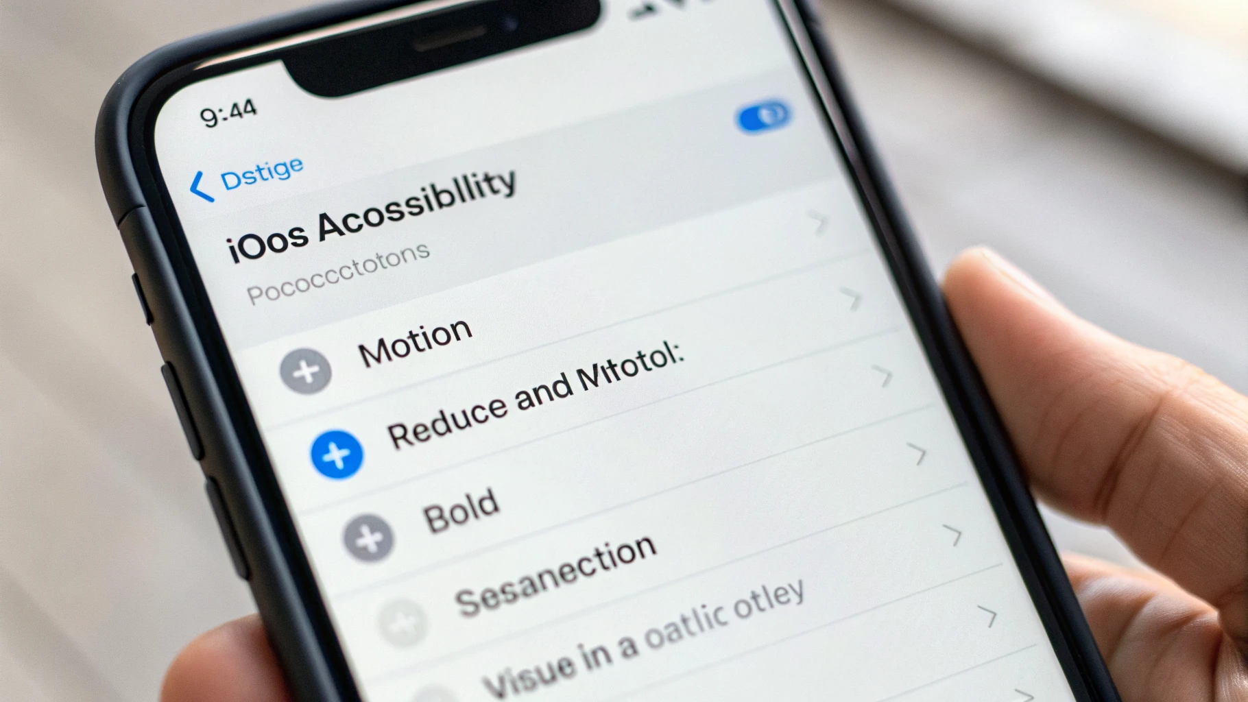 Раздел «Движение» в универсальном доступе iOS с настройкой ограничения частоты кадров