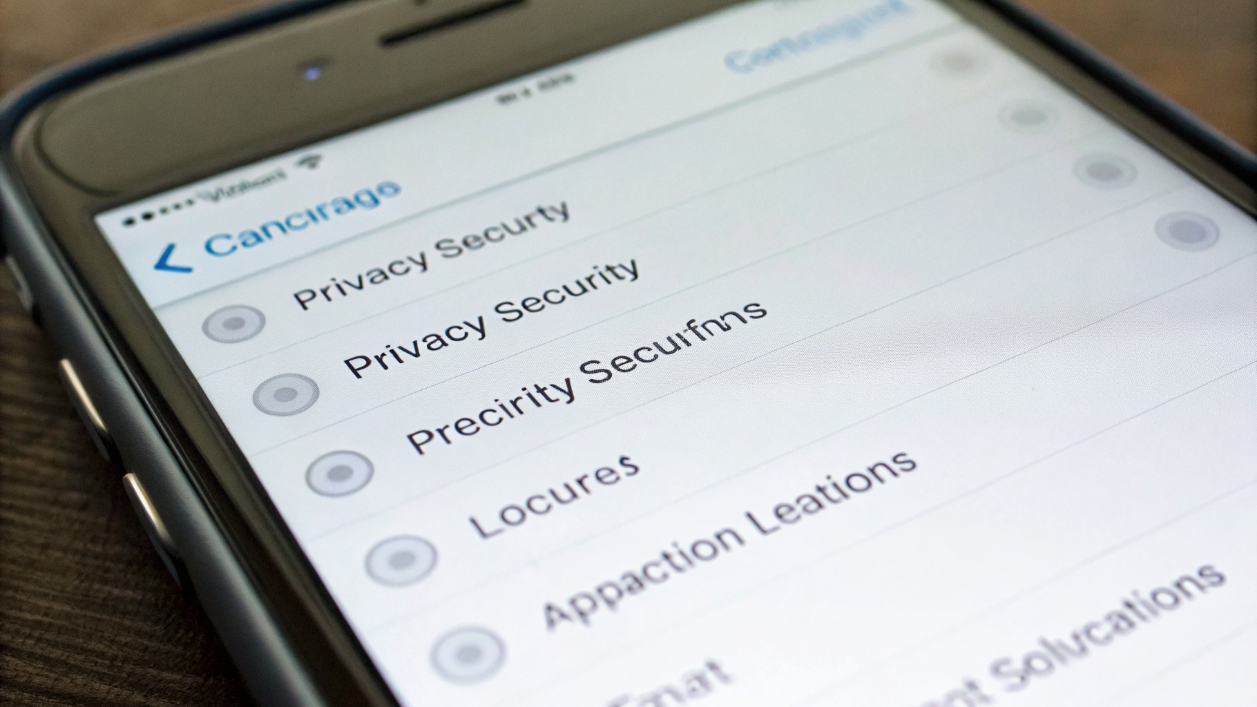 Раздел iOS «Службы геолокации» и меню «Значимые места» на экране iPhone