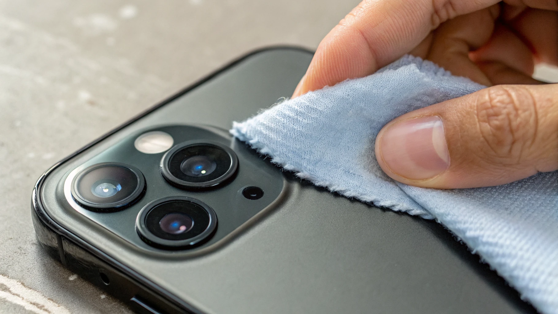 Перед тестом: очистка стекла камеры iPhone и осмотр блока камер