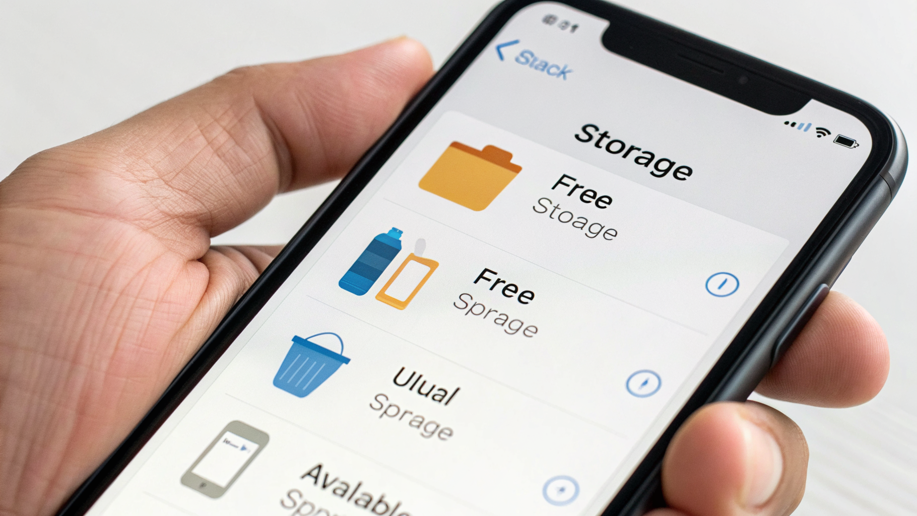 Очистка памяти и индикатор свободного места в хранилище смартфона