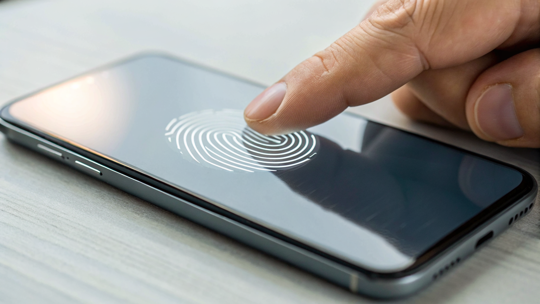 Разблокировка смартфона с подэкранным сканером отпечатка пальца