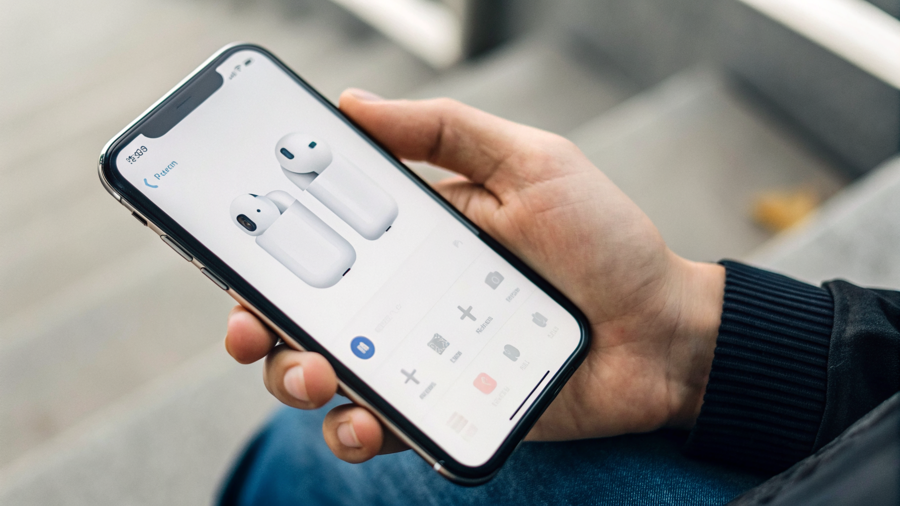 Раздел Bluetooth на iPhone с AirPods в списке устройств