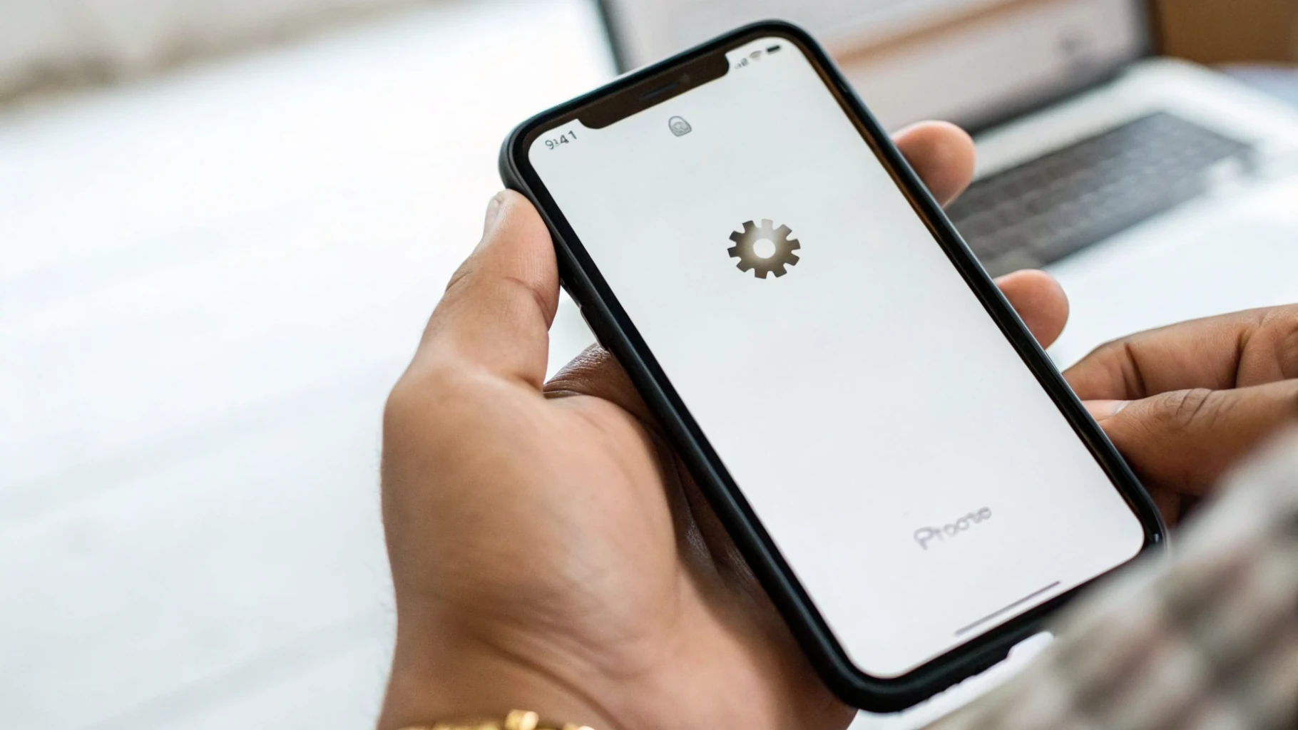 Экран iPhone с разделом «Обновление ПО» и версией iOS для проверки совместимости AirPods