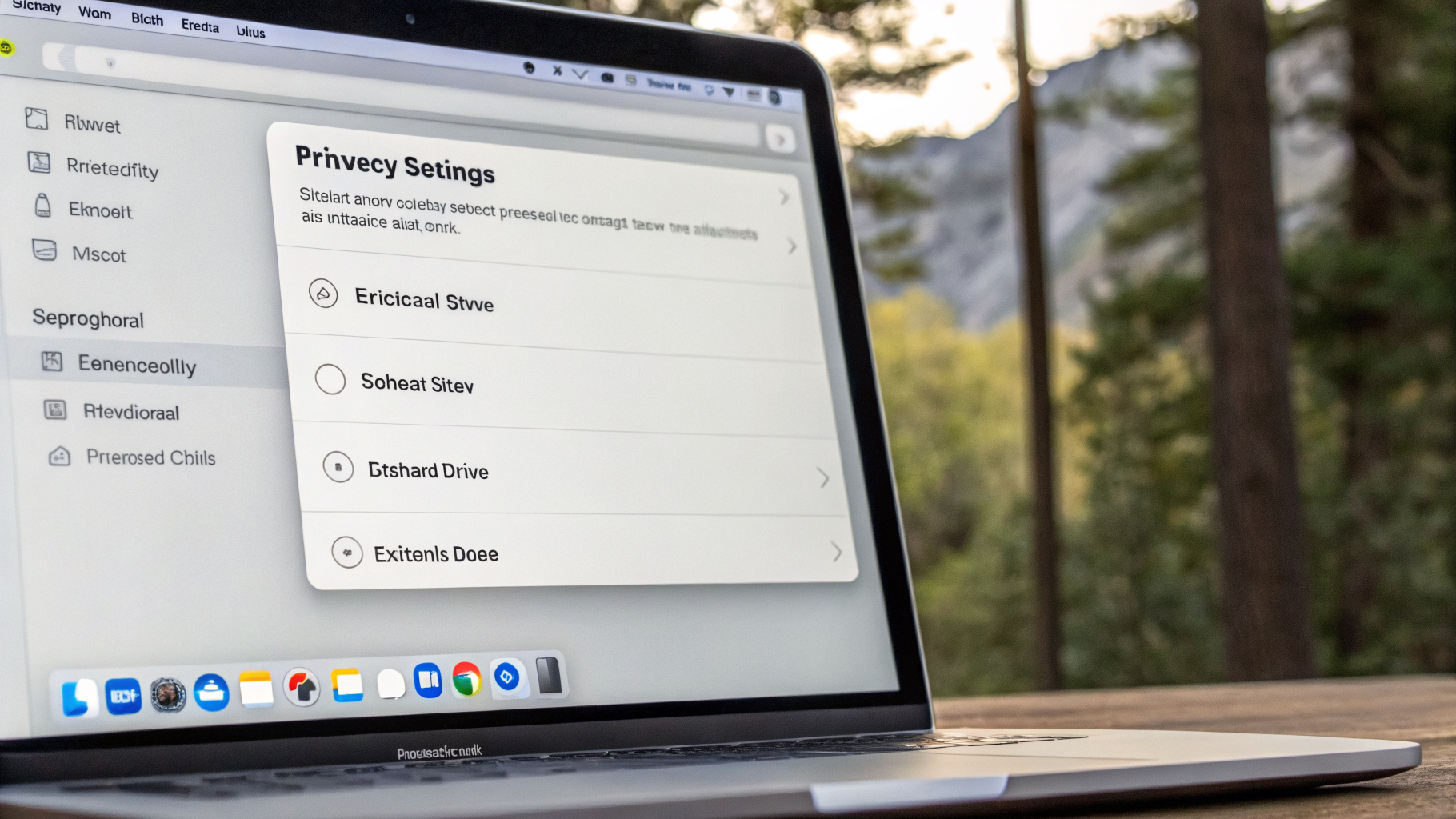 Настройки конфиденциальности Spotlight с исключением внешнего диска из индексации