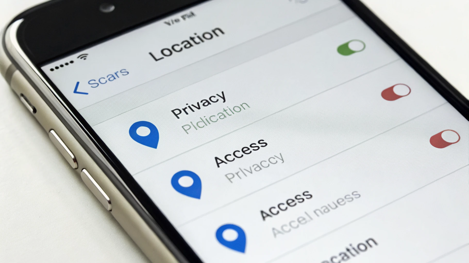 Индикаторы использования геолокации приложениями в настройках iPhone