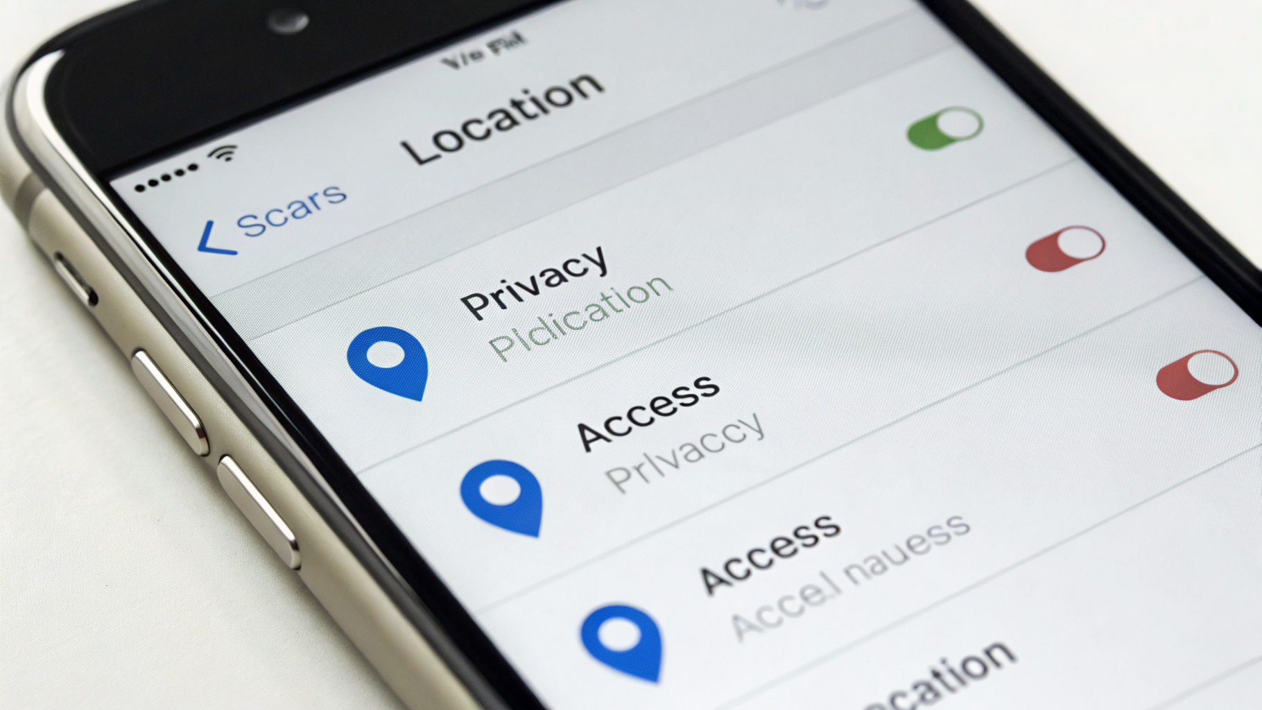 Индикаторы использования геолокации приложениями в настройках iPhone