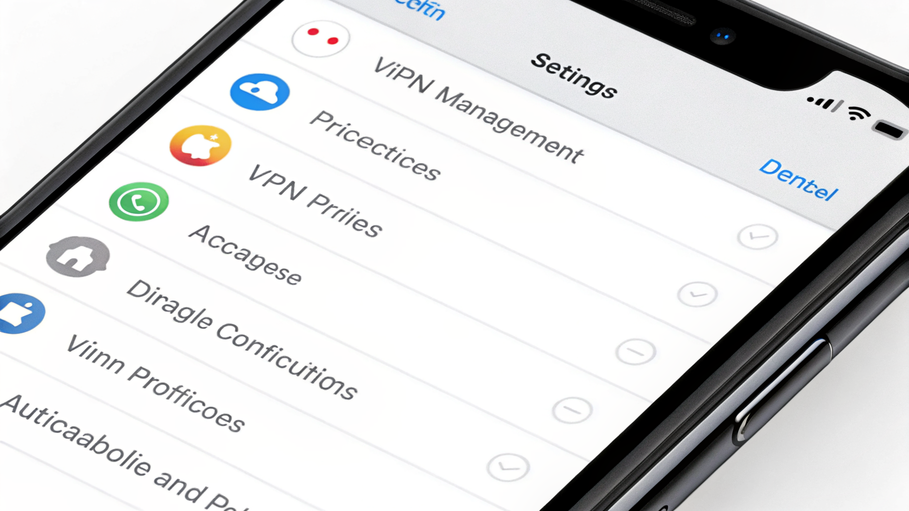 Раздел VPN и управление устройством на iPhone со списком профилей