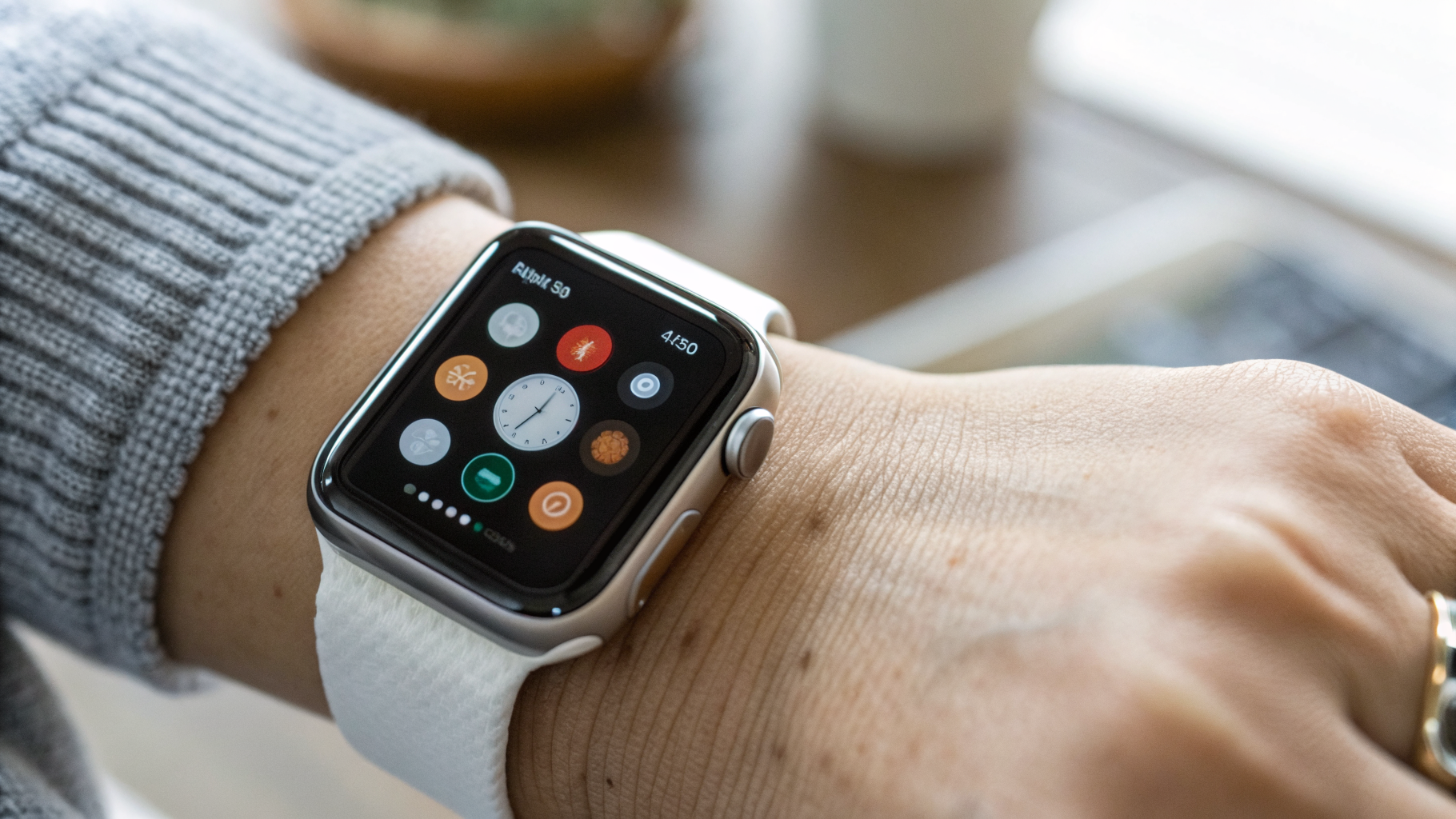 Настройка яркости экрана на Apple Watch в разделе «Экран и яркость»