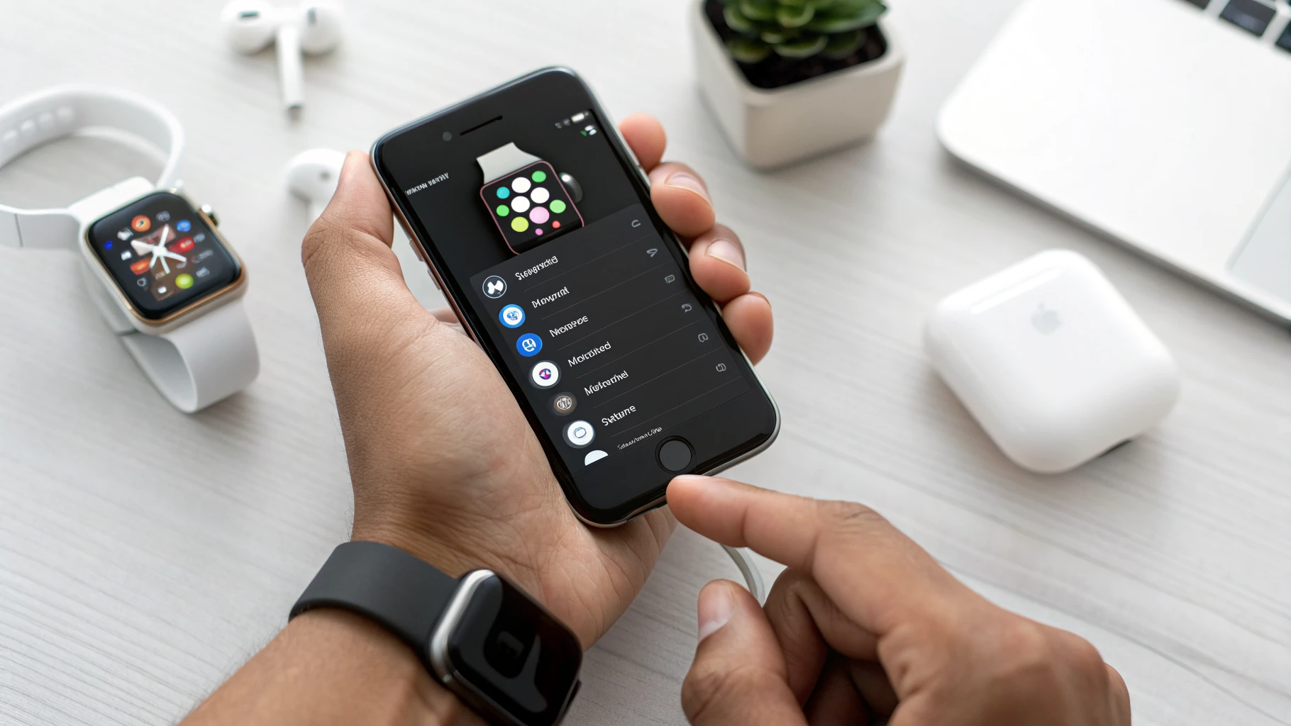 Настройки Always On Display в приложении Watch на iPhone: переключатели уведомлений и приложений
