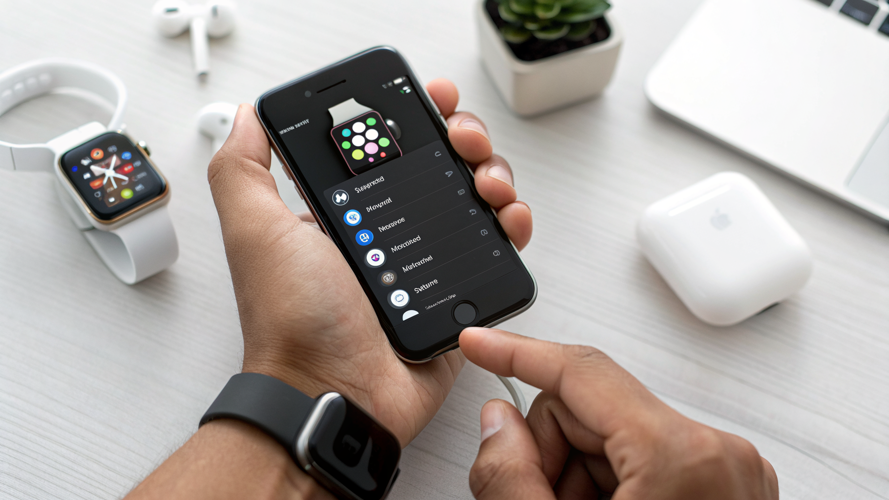 Настройки Always On Display в приложении Watch на iPhone: переключатели уведомлений и приложений