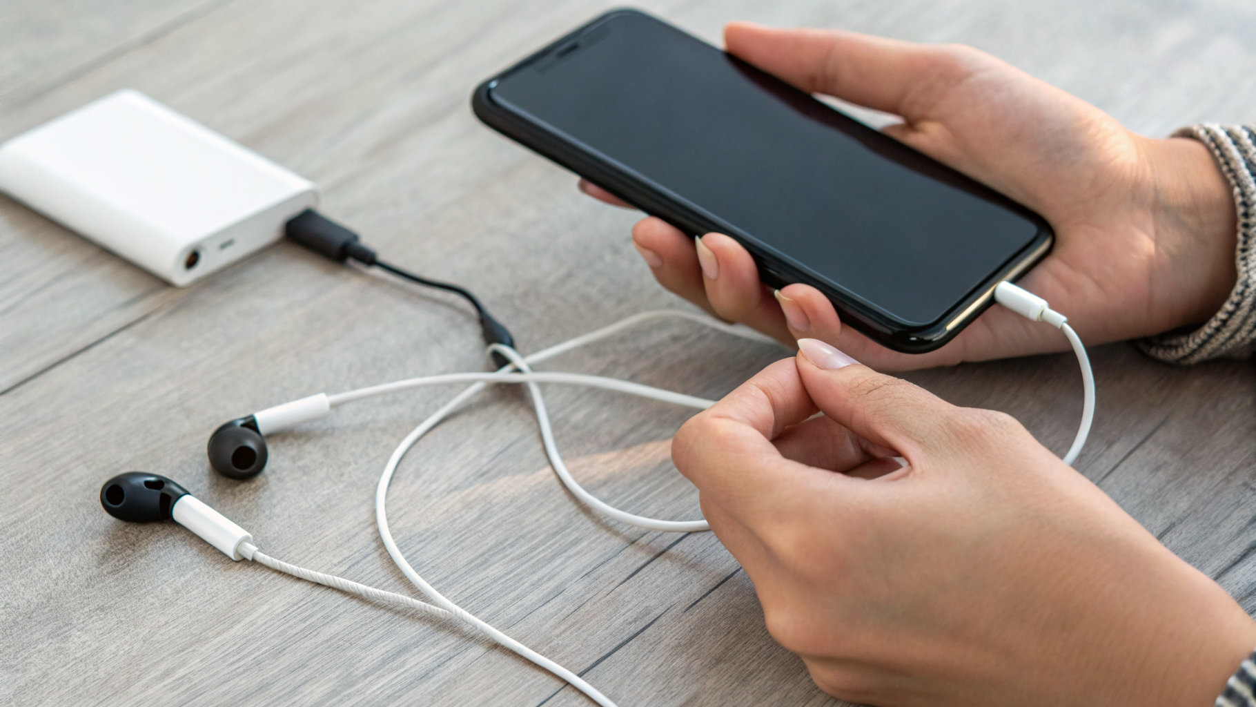 Подключение проводных наушников к iPhone через переходник