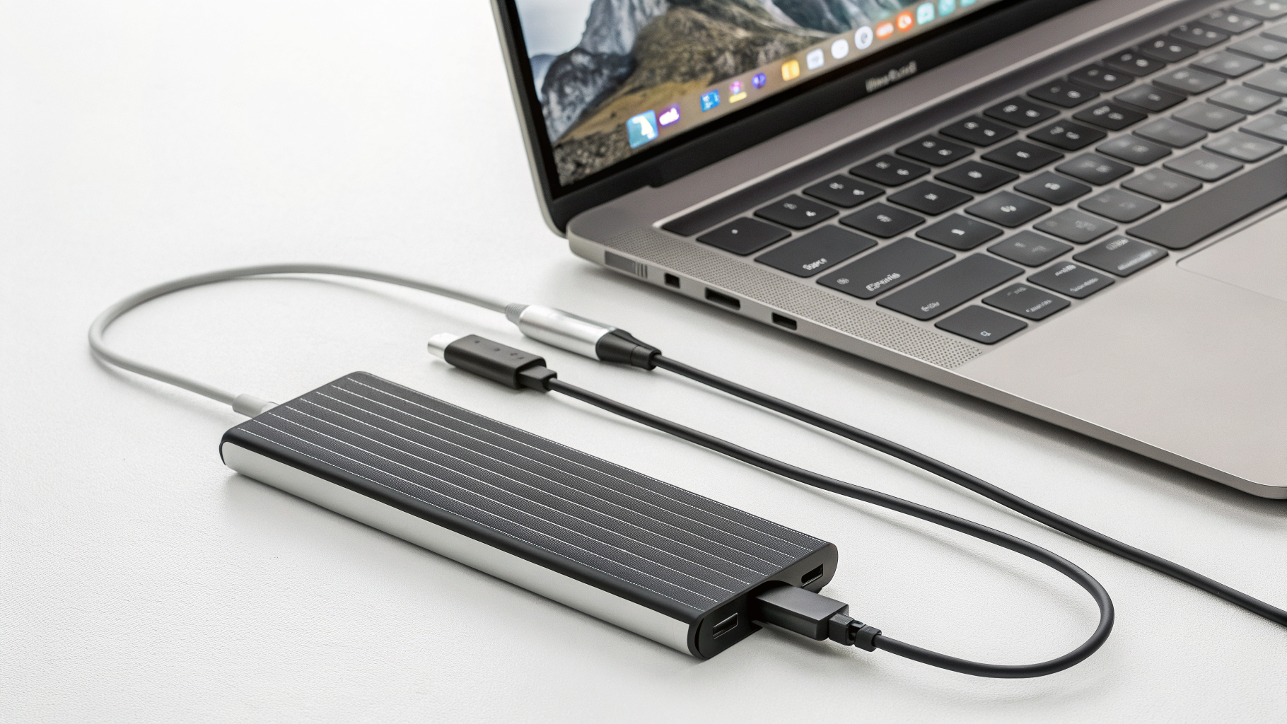 Внешний SSD: подключение через хаб и напрямую к MacBook для сравнения