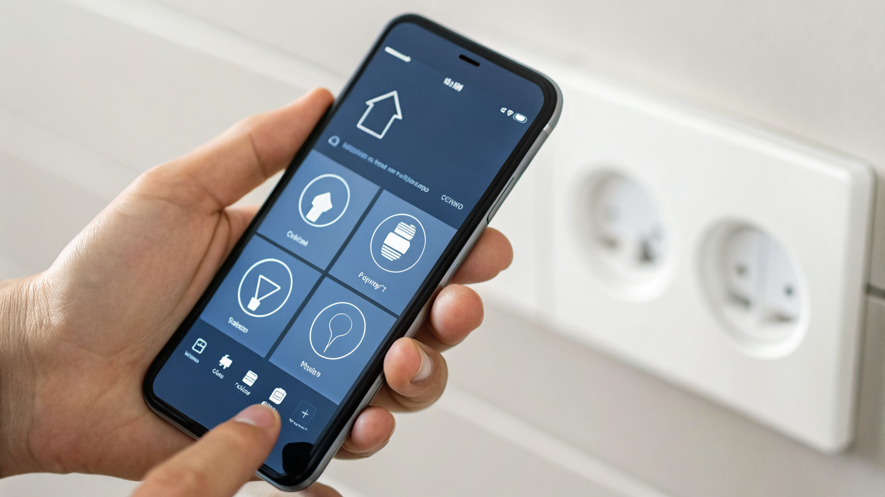 Экран управления умным домом: свет и розетки в приложении