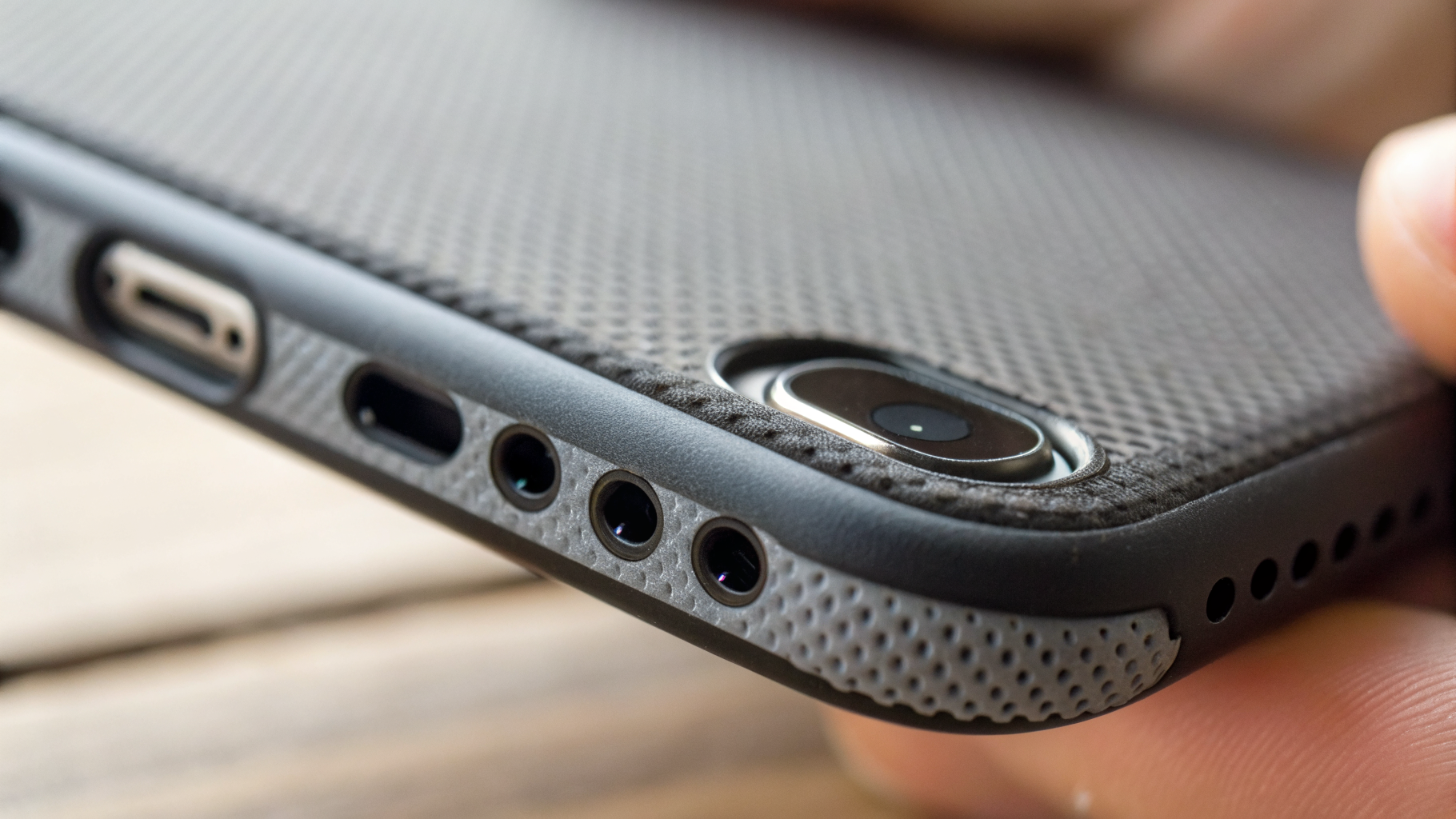 Отверстия микрофона на корпусе смартфона и правильный хват при съемке видео