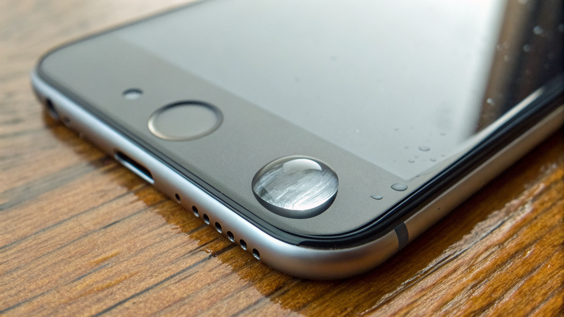 Пузырёк под защитной плёнкой в зоне сканера отпечатка на смартфоне