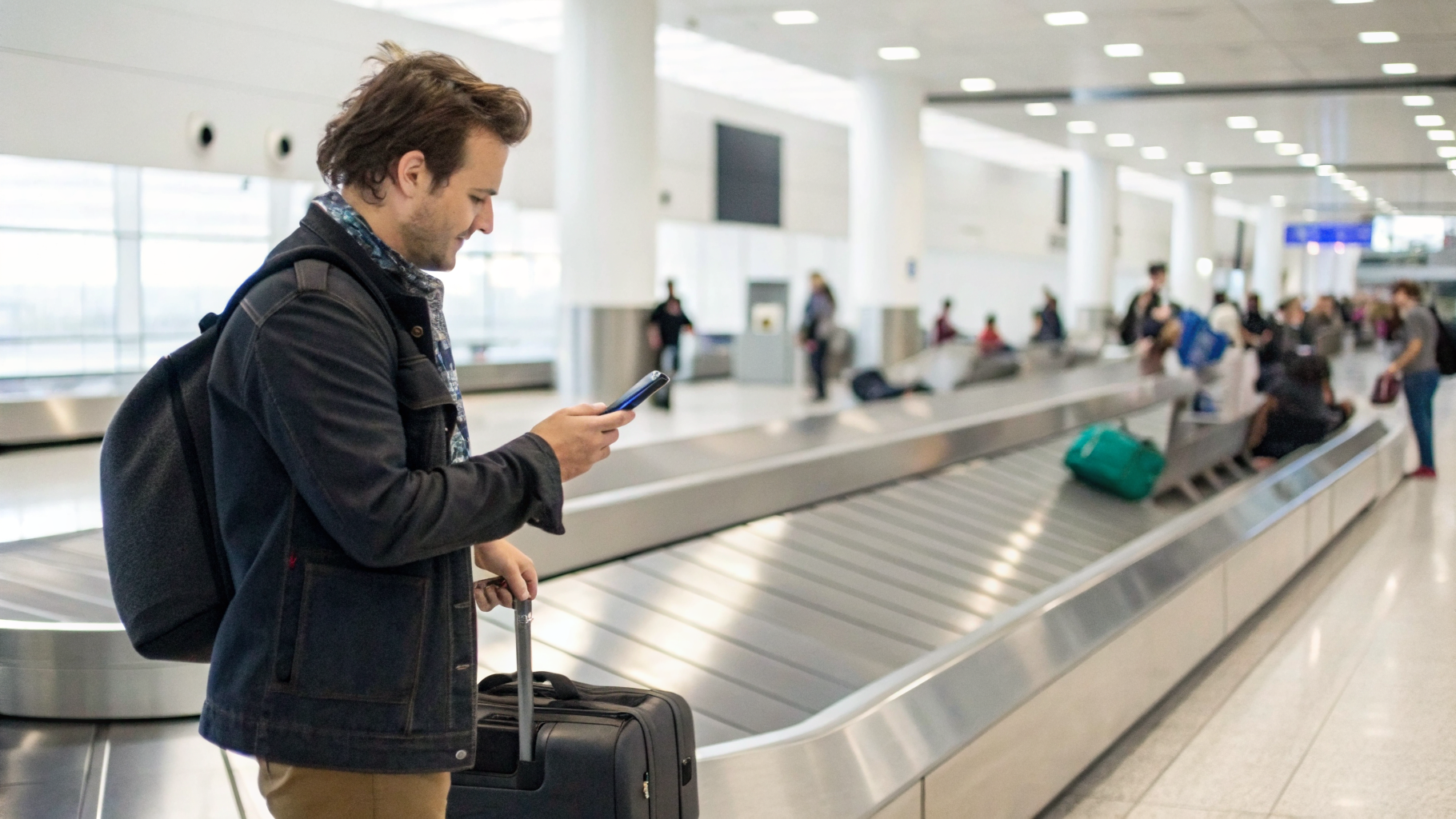 Проверка местоположения чемодана через трекер на смартфоне