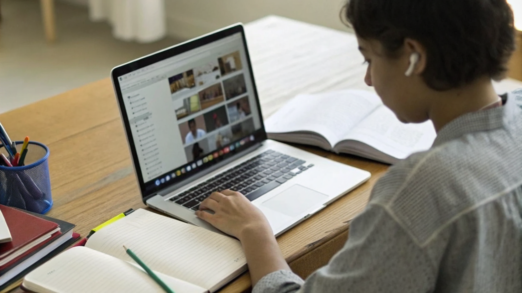 MacBook с приложениями для заметок, учёбы и работы с учебными материалами