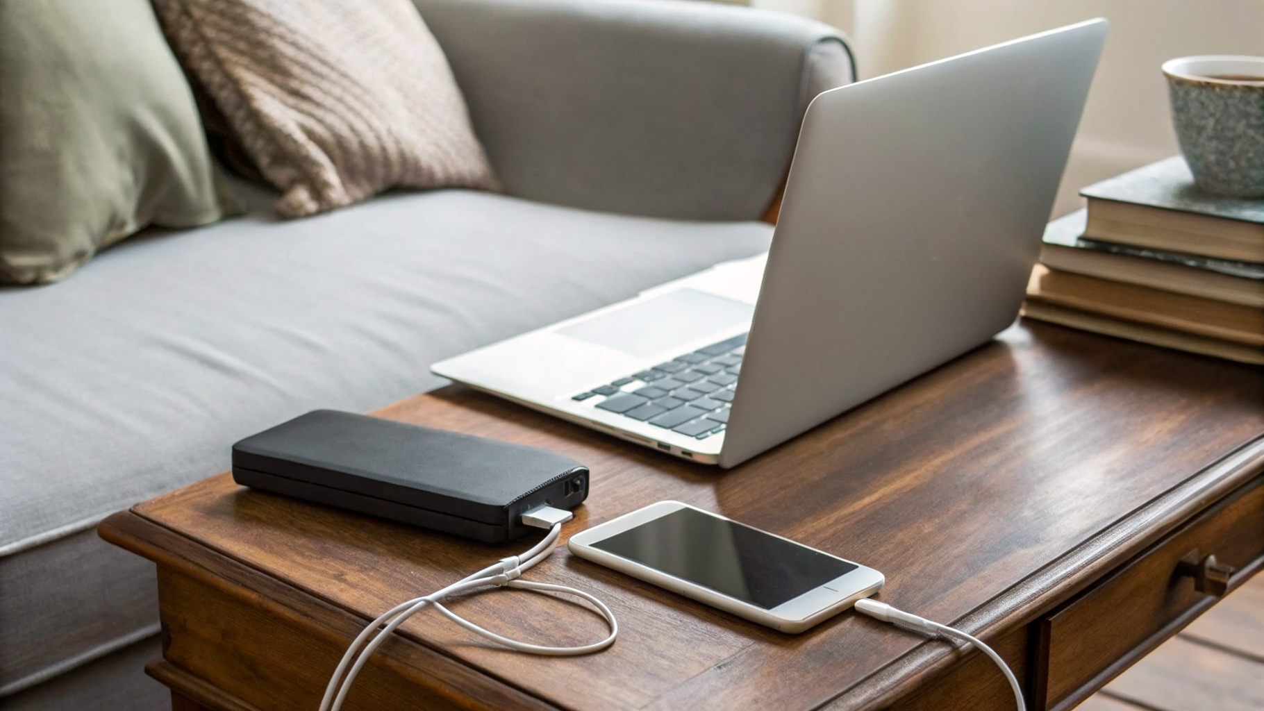Компактная дорожная зарядка, пауэрбанк и устройства Apple в поездке