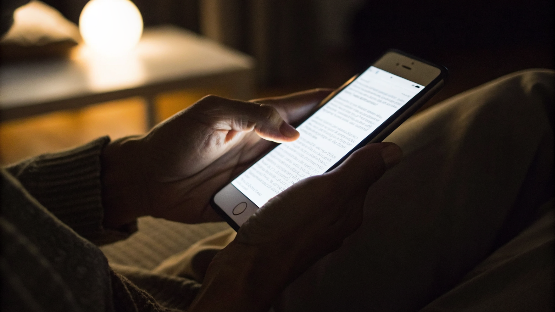 Настройки смартфона для комфортного чтения вечером и перед сном