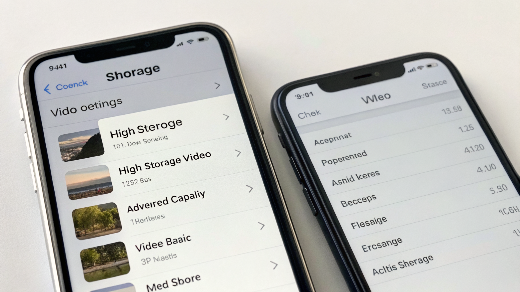 Сравнение памяти и настроек записи видео на смартфонах перед покупкой