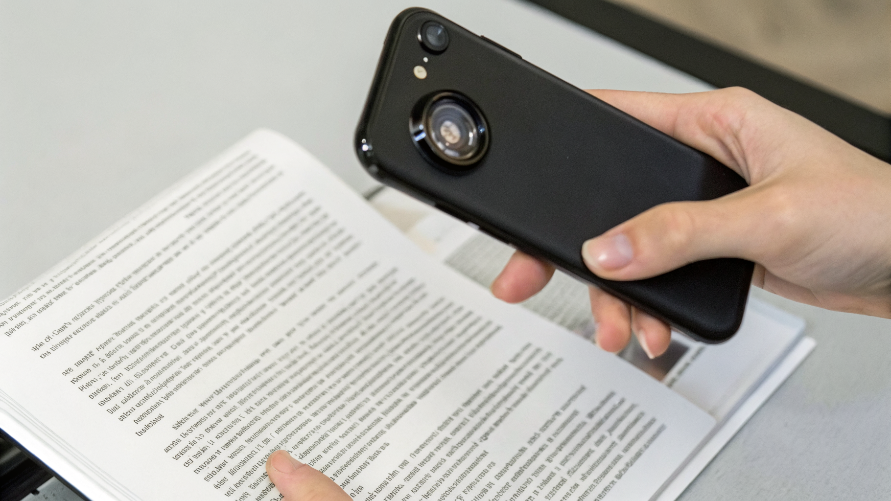 Смартфон распознает текст с бумажного документа через камеру
