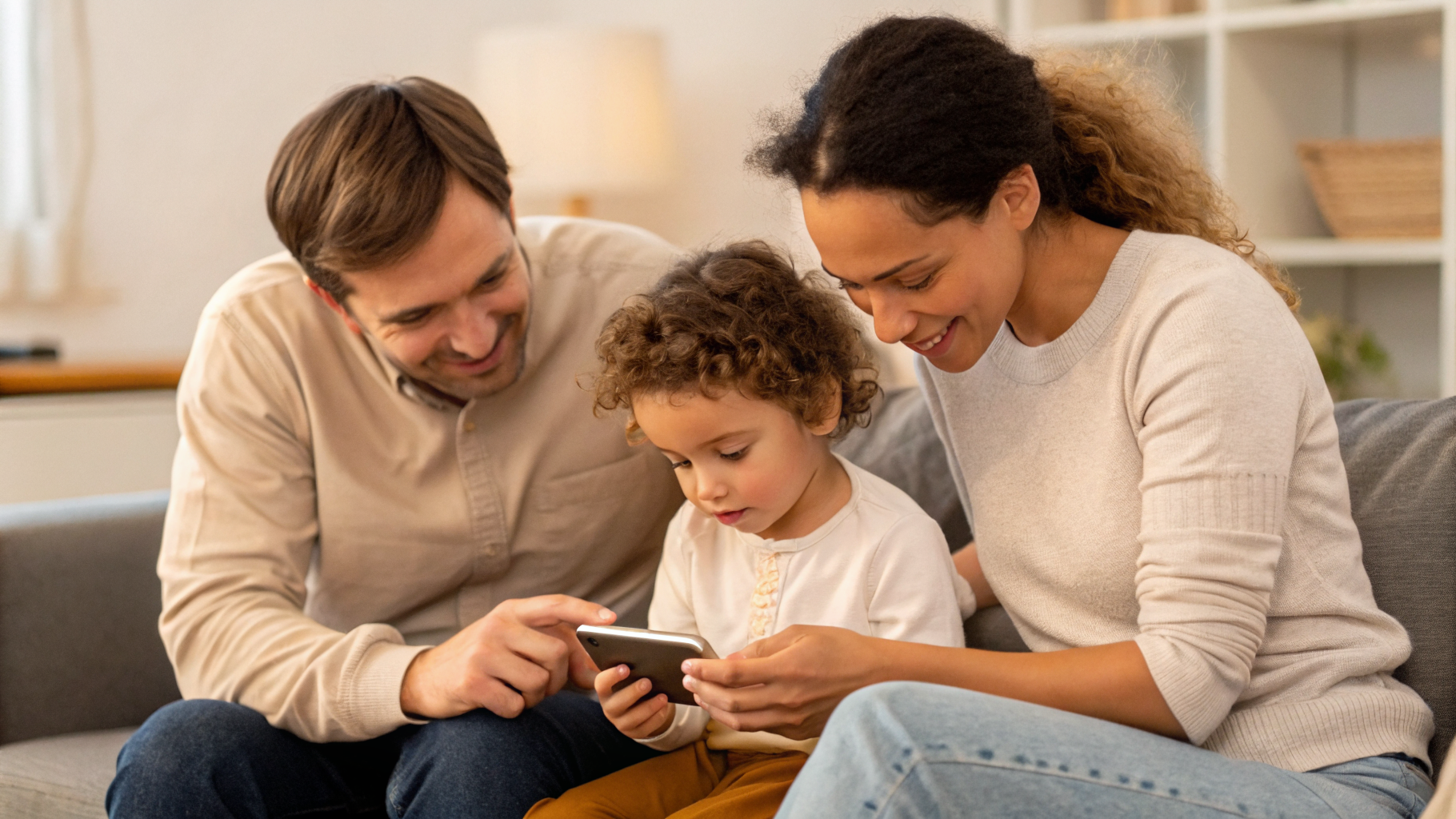 Родители настраивают семейный доступ и родительский контроль на смартфоне