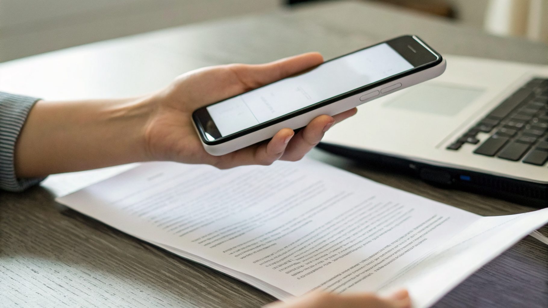 Проверка съемки документа камерой смартфона