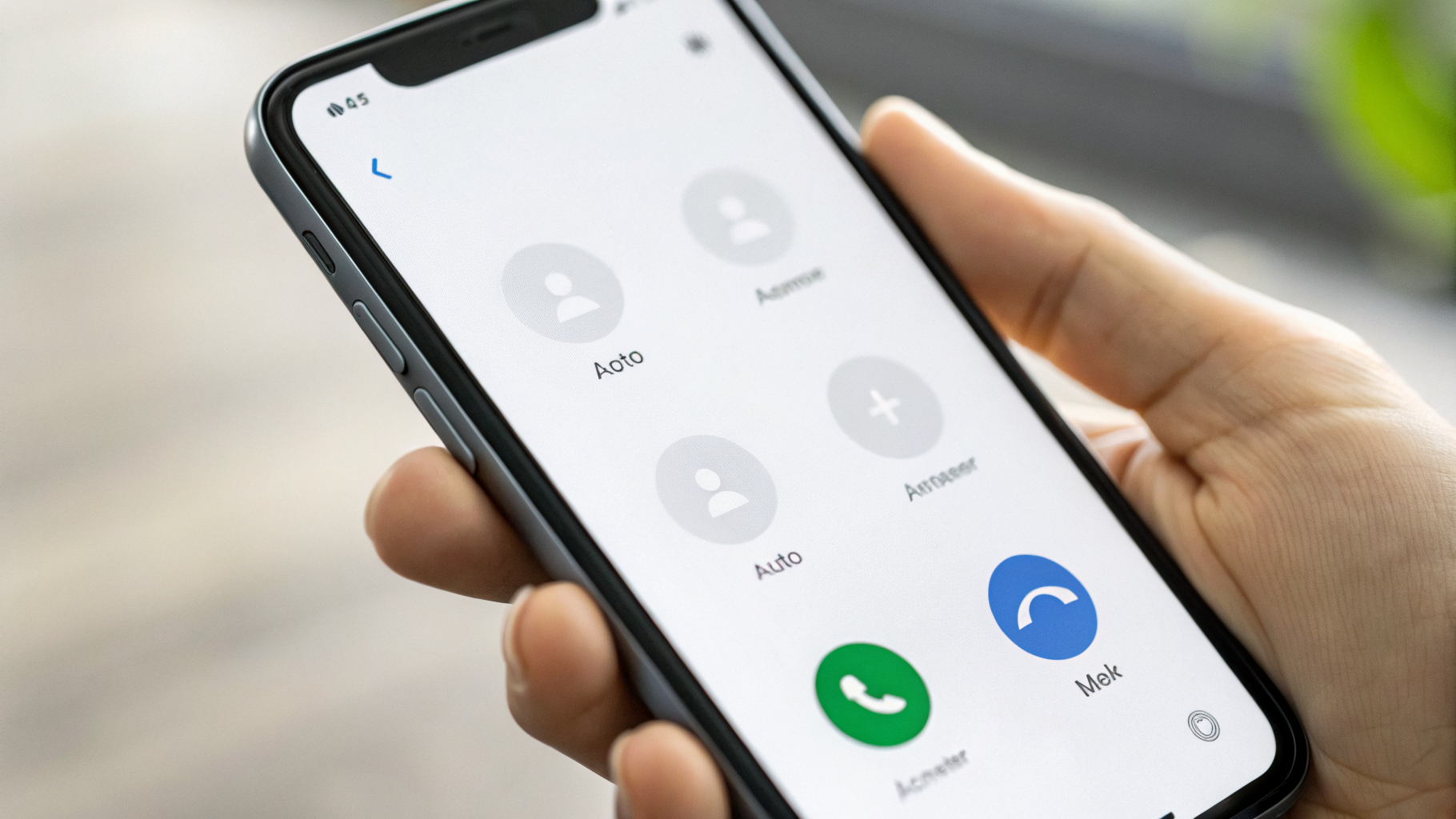 Экран настроек звонков Samsung Galaxy с параметрами автоответа