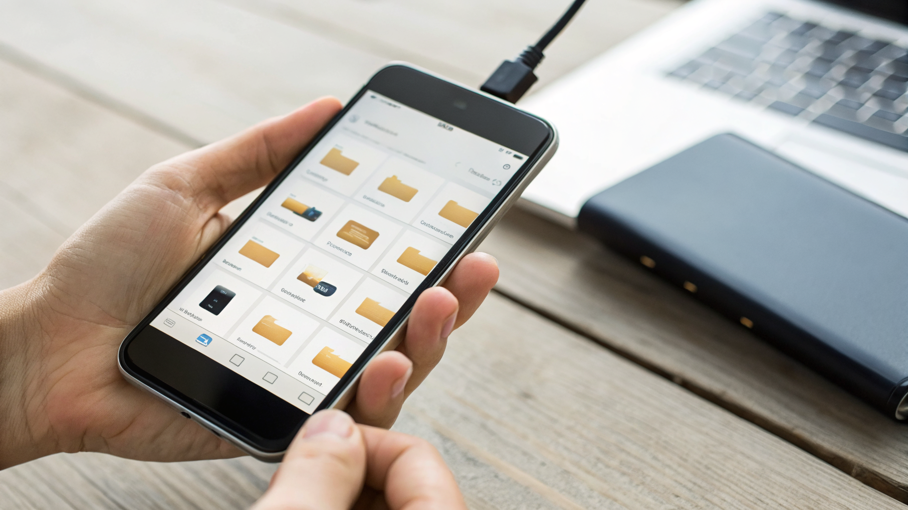 Проверка внешнего накопителя в файловом менеджере смартфона